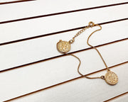 Double Medallion Gold Bracelet