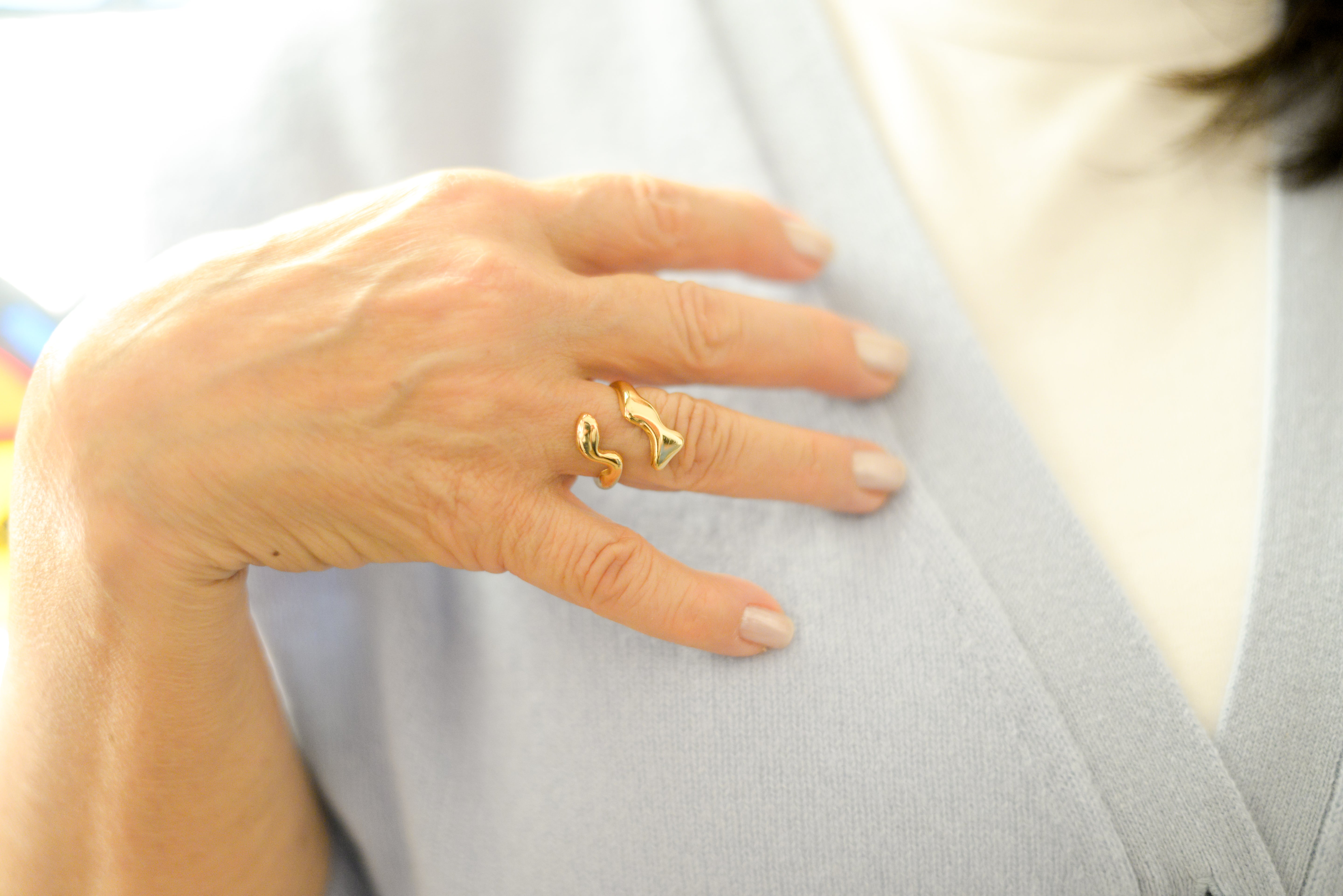 Penelope Open Wave Ring (Adjustable)