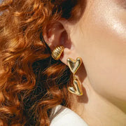 Elena Double Heart Earrings