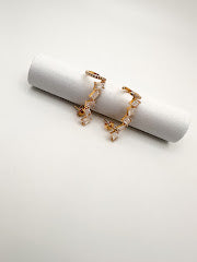 Gold Zirconium Baguette Ear Climbers