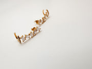 Gold Zirconium Baguette Ear Climbers