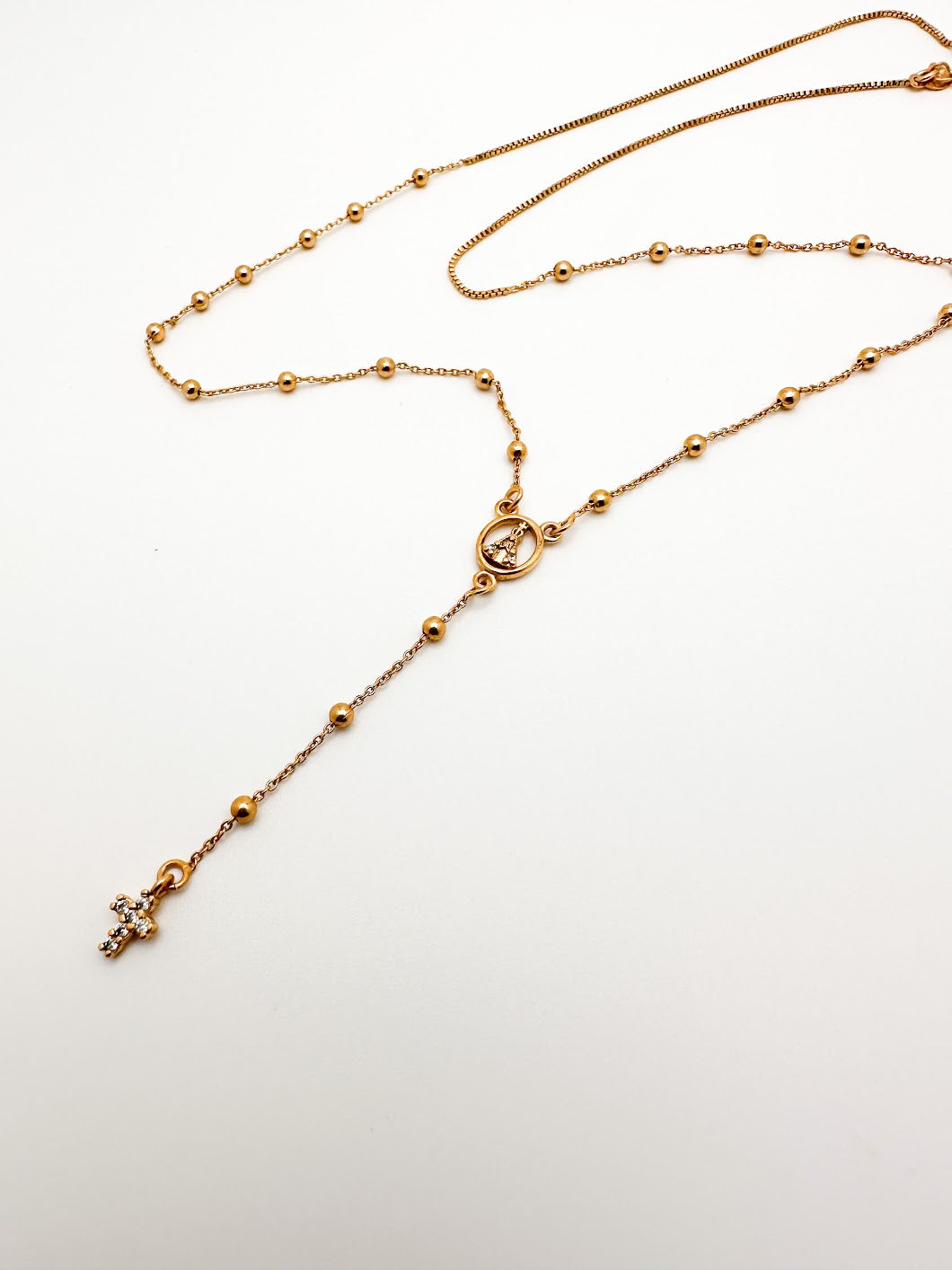 Gold Rosary Necklace