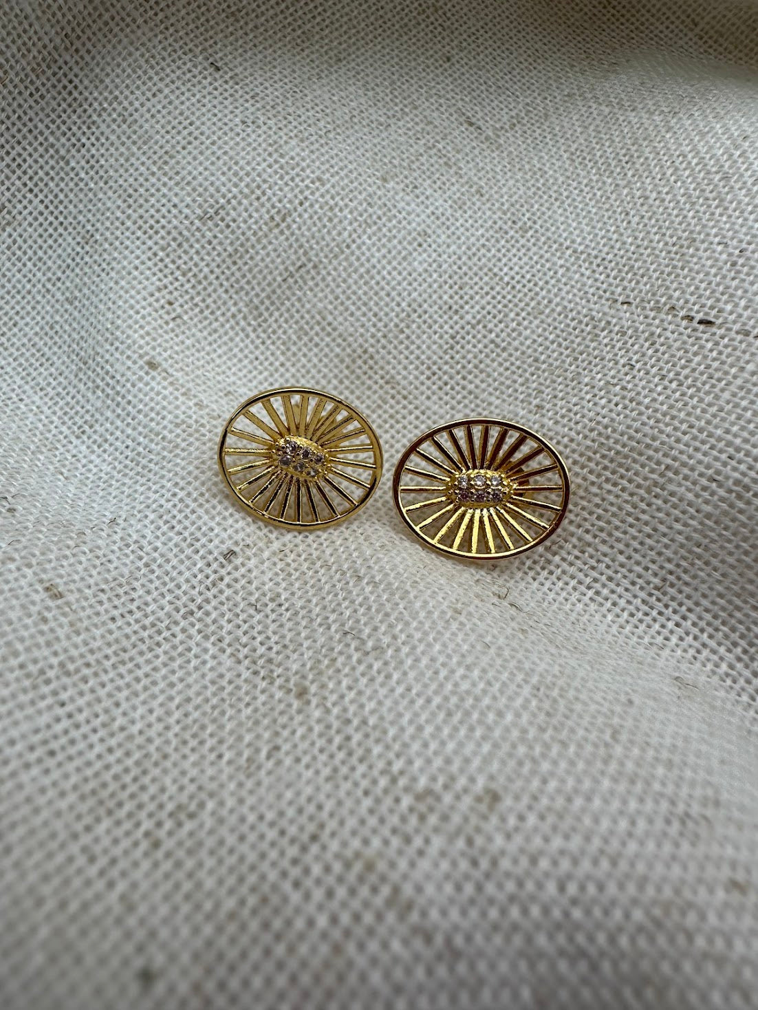 Starburst Oval Studs
